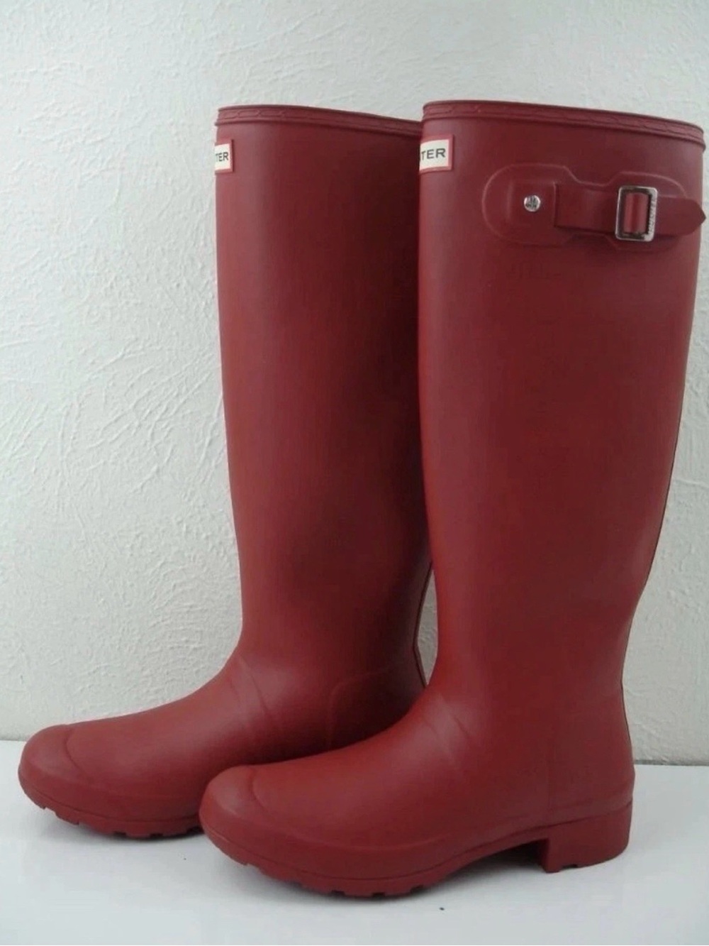 5M/6F HUNTER Original Side Adjustable Knee Tall Rain Boots Red Waterproof
W23499